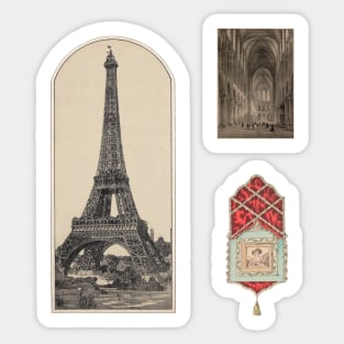 Vintage Paris Set Sticker